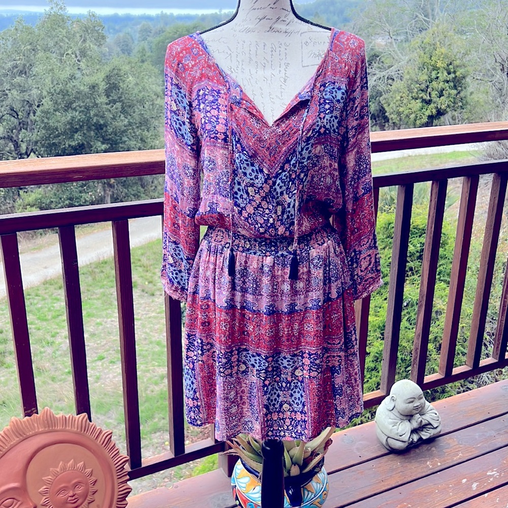 Lucky Brand boho mini dress size Medium